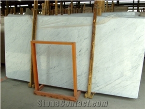 Cheap Bianco Carrara Calacatta White Marble Polished Slab