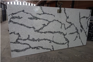 Marble Look, Artificial/Engineered White Quartz Stone/Slabs, 2cm,3cm