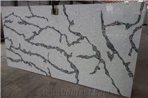 Marble Look, Artificial/Engineered White Quartz Stone/Slabs, 2cm,3cm
