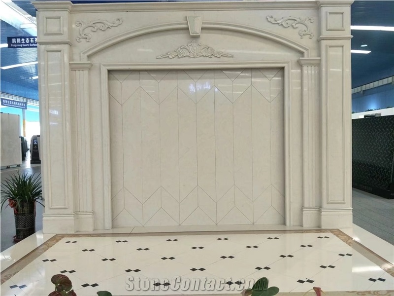 Meridian Beige Artificial Quartz Engineered Solid Slabs