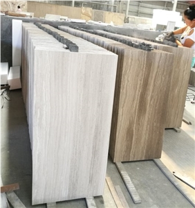 New Wood Vein Marble Slabs&Tiles, Grey Wood Grain Marble Tiles