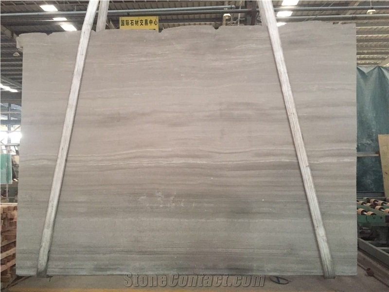 New Wood Vein Marble Slabs&Tiles, Grey Wood Grain Marble Tiles