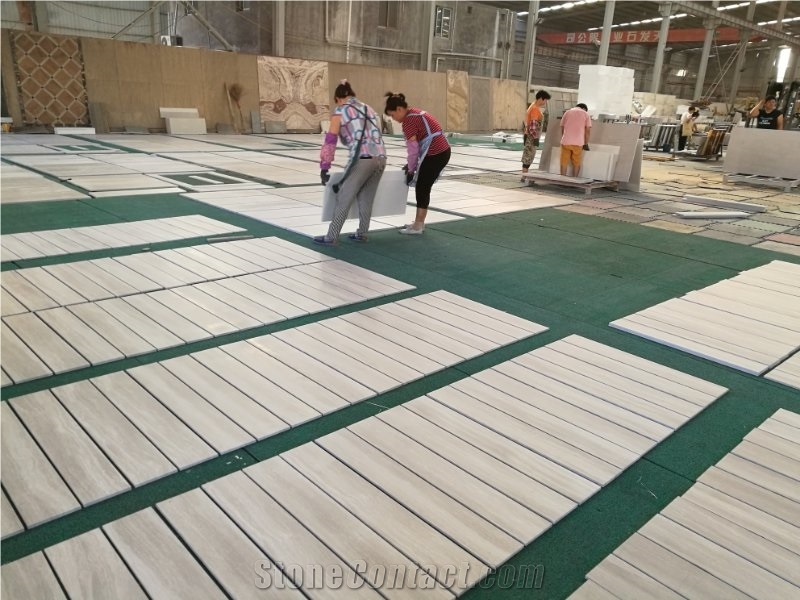 New Wood Vein Marble Slabs&Tiles, Grey Wood Grain Marble Tiles