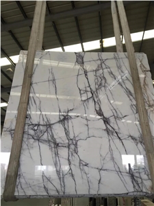 Newest Italy Ice Jade Marble White with Lilac Panttern Slabs & Tiles