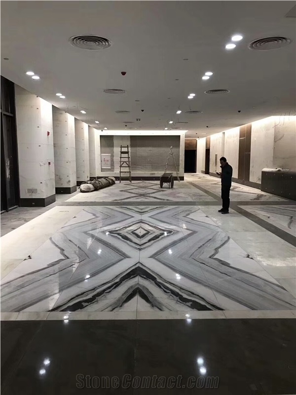 Panda White Marble Slabs Tiles Panel Hotel Wall, Floor Covering
