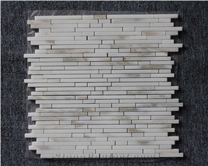 Polished Grey Wood Grain Marble Mosaic Design for Wall and Floor