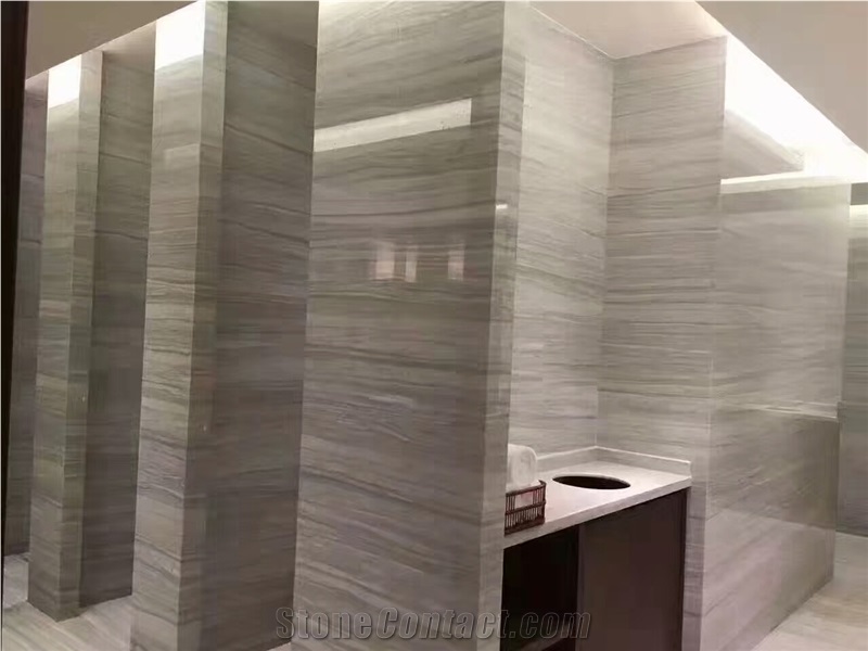 Putin Wooden White Marble Block,Putin Wood Grain Marble Block