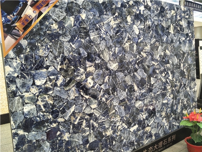 Semiprecious Stone Tils&Slabs ,Black Semiprecious Stone