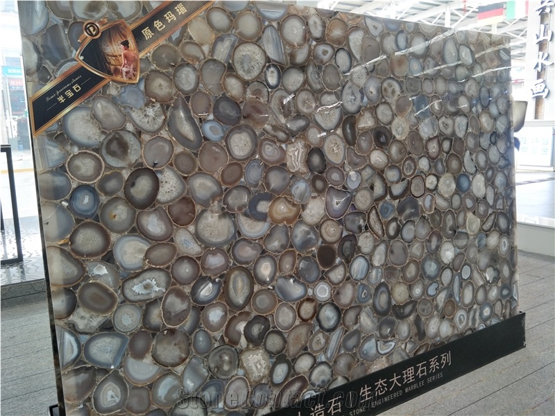 Semiprecious Stone Tils&Slabs ,Black Semiprecious Stone