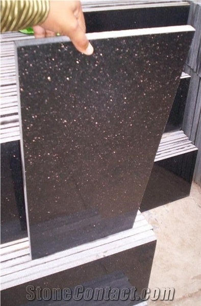 Star Black Granite Tiles for Bar Top&Kitchen Island Tops&Desk Tops
