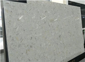 White Artificial Quartz Stone Slab&Tile for Kitchen Countertop