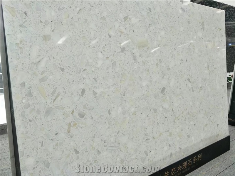 White Artificial Quartz Stone Slab&Tile for Kitchen Countertop