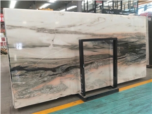 White Marble With Black Vein,Book Match,TV Backdrop,Wall Application