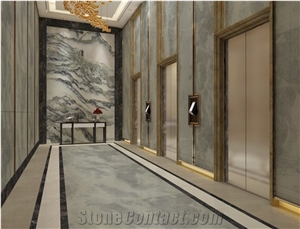 White Marble with Black Veins,Wall Cladding,Bathroom,Hotel Floor and Wall Tile