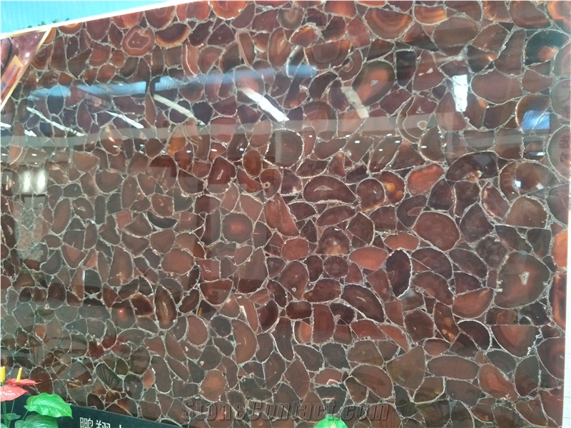 White Semiprecious Stone Tiles Polished