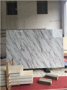 White with Grey Features Artificial Stone Slab&Tiles,Polished Surface