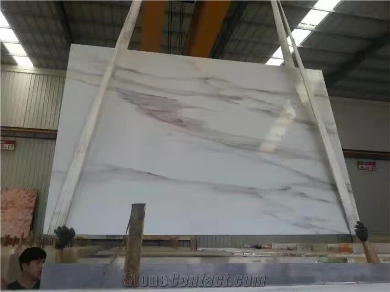 White with Grey Features Artificial Stone Slab&Tiles,Polished Surface