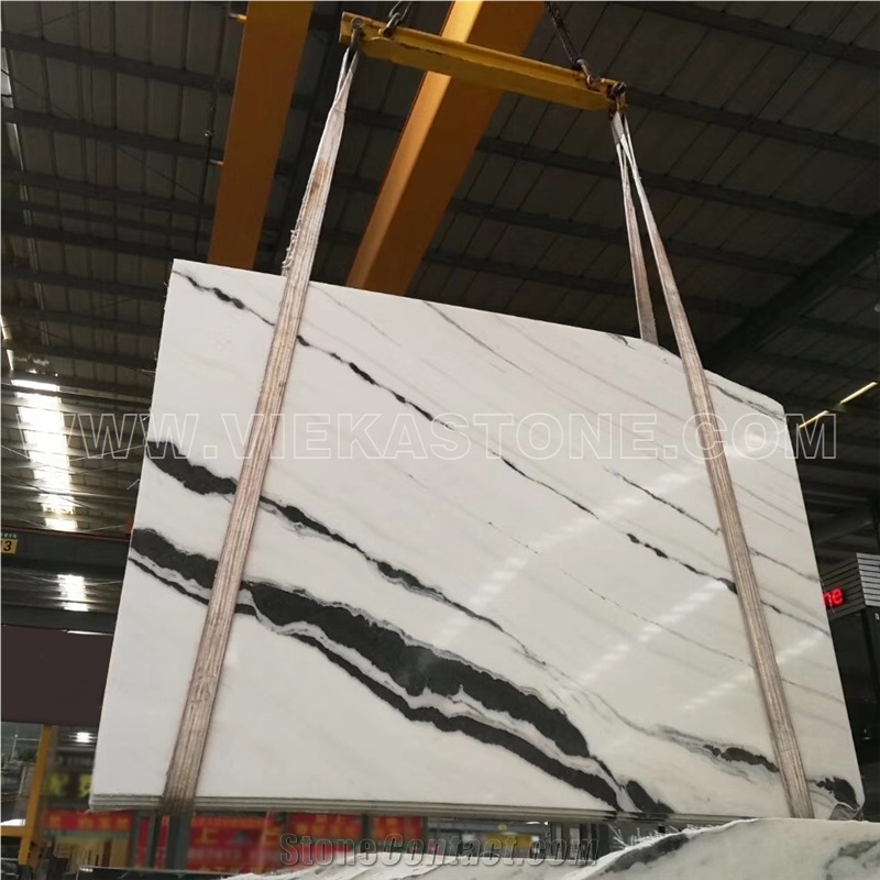 China Panda White Marble Slab &Tile,White and Black for Wall and Floor