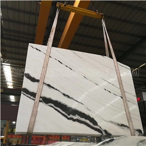 China Panda White Marble Slab &Tile,White and Black for Wall and Floor China Panda White Marble Slab &Tile,White and Black for Wall and Floor