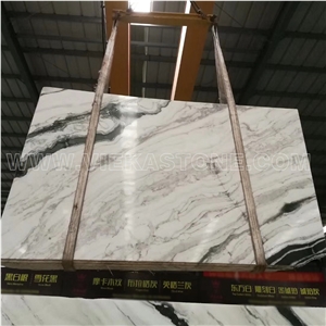 China Panda White Marble Slab &Tile,White and Black for Wall and Floor