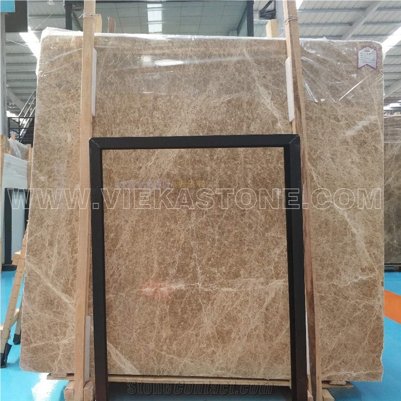 Emperador Light Marble Slab, Brown Polished Wall Floor Covering