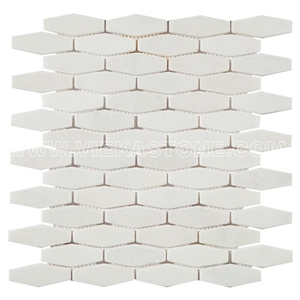 Thassos Crystal White Hexagon Marble Mosaic Tile for Wall and Floor