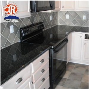 Black Pearl Granite Kitchen Countertop Curve Design with Various Edge