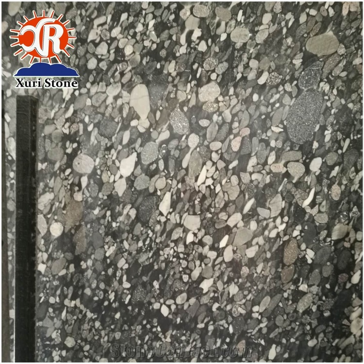 High Quality Black Sparkling Labrador Black Mosaic Granite Nordic