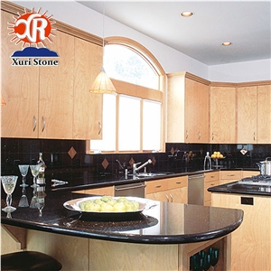 Hot Sale Black Galaxy Granite Work Top Countertop Cheap Price 2018
