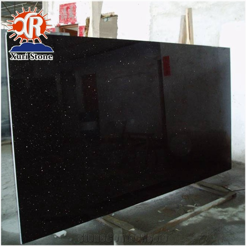Hot Sale Black Galaxy Granite Work Top Countertop Cheap Price 2018