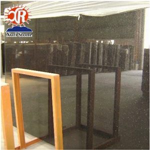 Hot Sale Black Galaxy Granite Work Top Countertop Cheap Price 2018