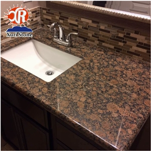 India Tan Brown Stone Antique Brown Granite Countertop for Bathroom