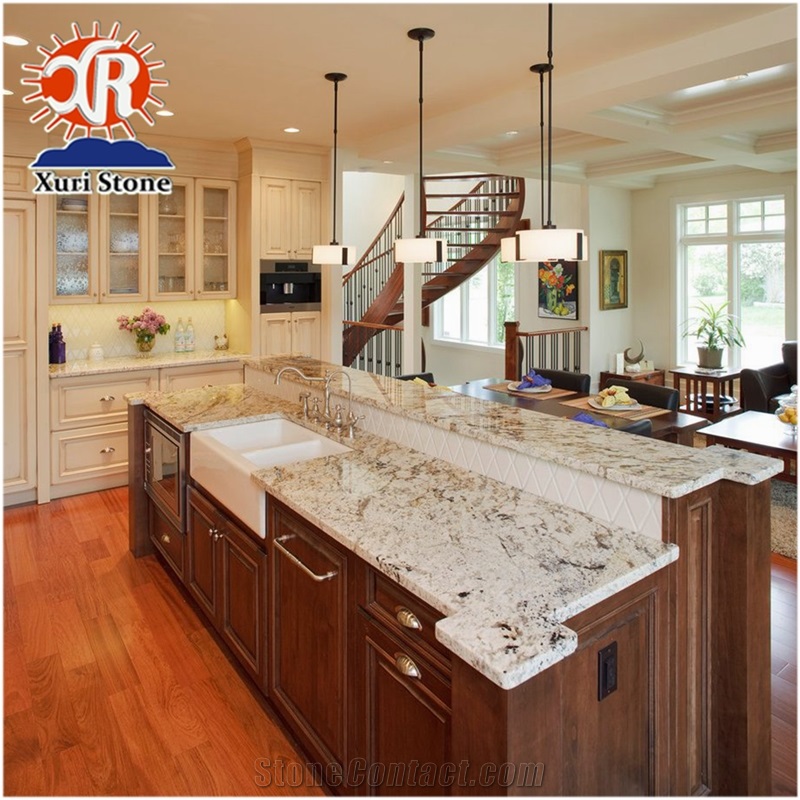 Lowes White Colors Bianco Antico Granite Prefab Kitchen Countertop