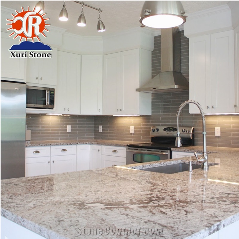 Lowes White Colors Bianco Antico Granite Prefab Kitchen Countertop