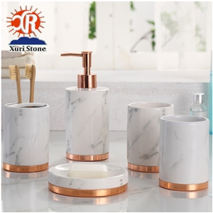 Marble Resin Bath Accessory Bathroom Accessories Set with Soap