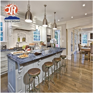 Polished Material Bule Stone Azul Bahia Granite Countertop