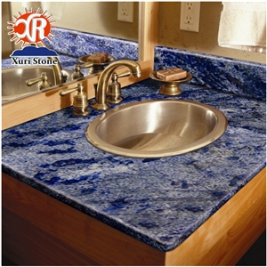 Polished Material Bule Stone Azul Bahia Granite Countertop