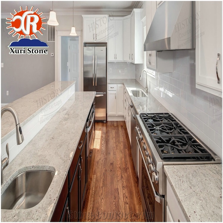 Popular Andromeda White Granite Kitchen Worktop / Table Countertop