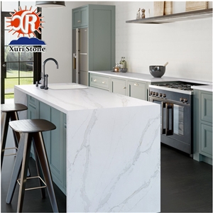 Professional China Supplier Calacatta Quartz Slab for Countertop Design