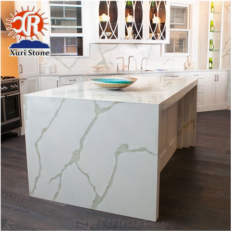 Professional China Supplier Calacatta Quartz Slab for Countertop Design