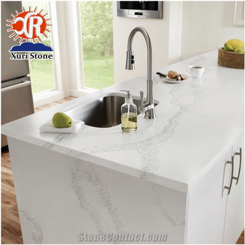 Professional China Supplier Calacatta Quartz Slab for Countertop Design
