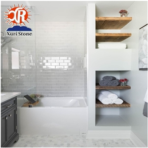 Style Small White Brick Mosaics Small Color Wall Tiles Kitchen Floor