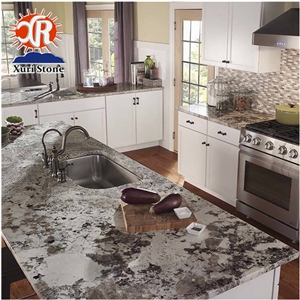 Top Quality Exotic Brazillian Elegant Snowflake Alaska White Granite Countertops
