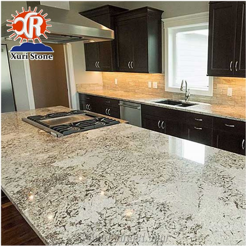 Top Quality Exotic Brazillian Elegant Snowflake Alaska White Granite Countertops