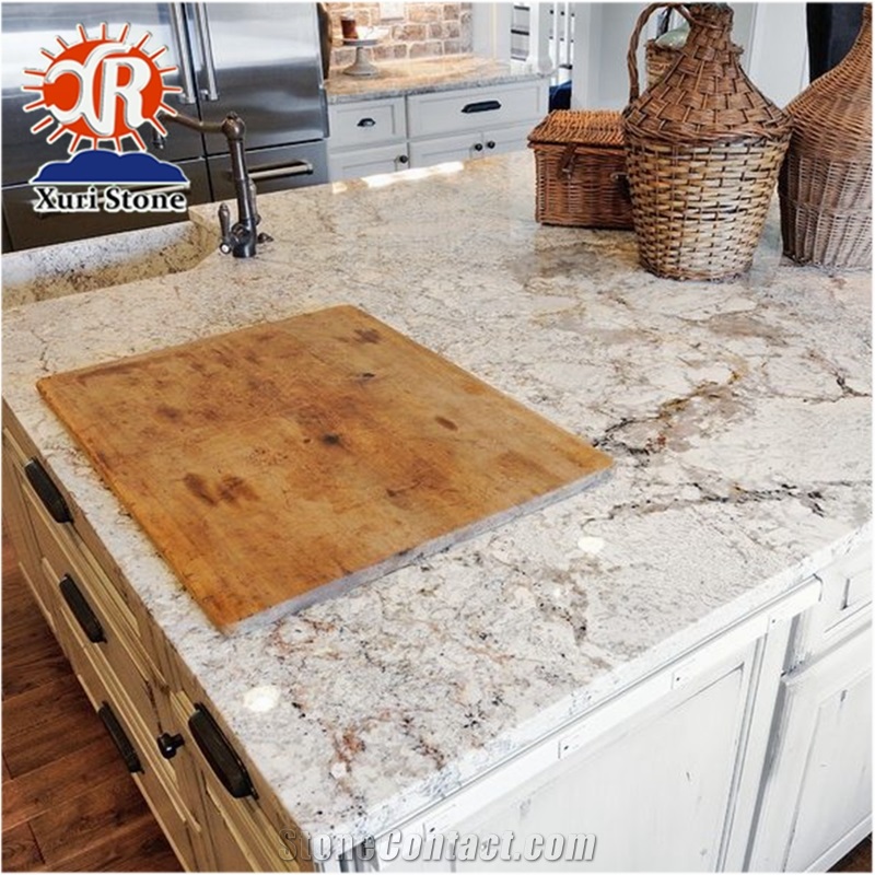 Top Quality Exotic Brazillian Elegant Snowflake Alaska White Granite Countertops