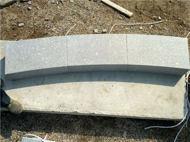 Light Grey G375 Granite Railway Station Sides Stone Curbstone