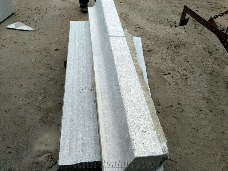 Light Grey G375 Granite Railway Station Sides Stone Curbstone