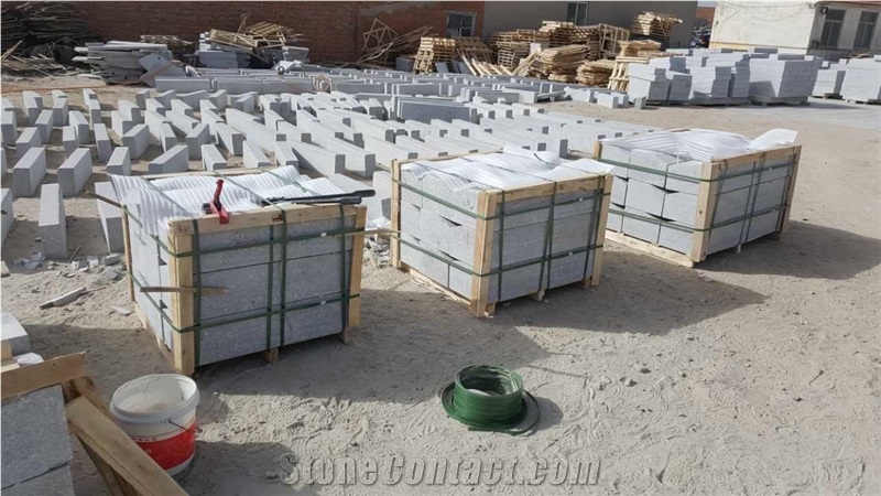 Light Grey G375 Granite Railway Station Sides Stone Curbstone