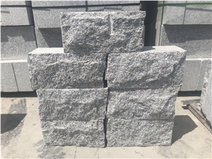New G341 Light Grey Granite Split Surface Mushroom Wall Stones