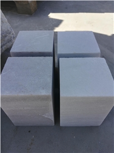 Snow White Marble Cube Stone